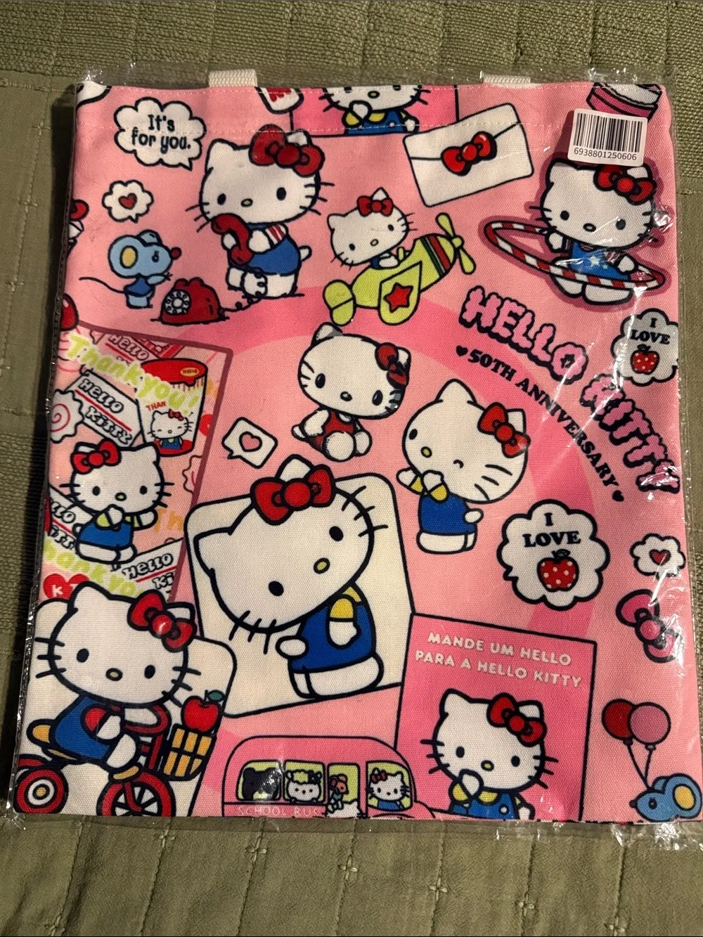 Hello Kitty canvas Tote Bag - set of 2 NWT